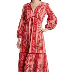 FARM Rio Pink and Red Floral Maxi Dress … COD: 0280